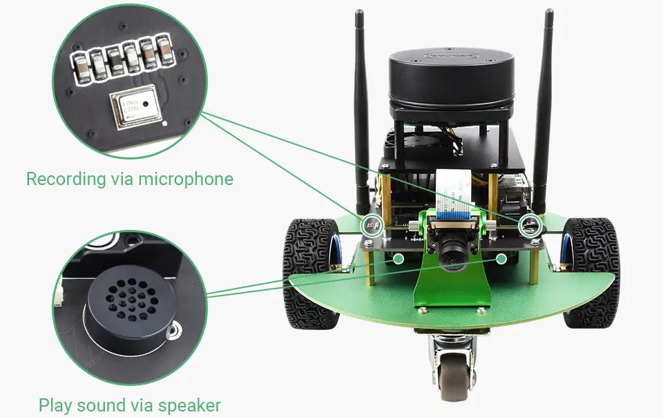 Kit AI JetBot Pro ROS c/ Controladores Dobles, Tarjeta TF, Lector & Kit de Desarrollo Jetson Nano