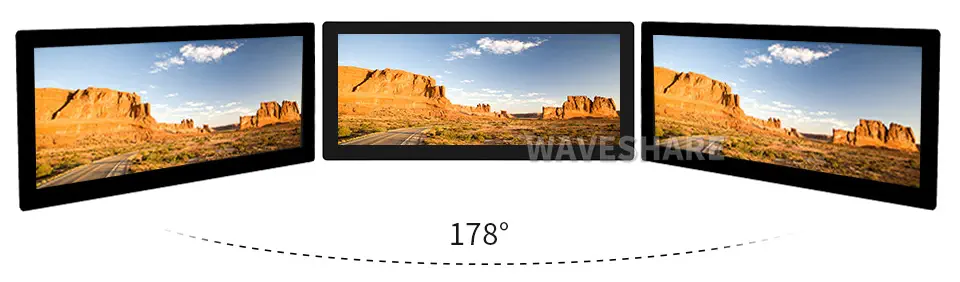 Pantalla LCD Táctil Capacitiva de 12,3pulg, 1920 × 720, HDMI, IPS, Vidrio Templado (EE.UU.)