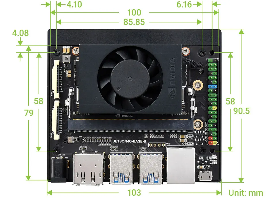 Jetson Xavier NX AI-ontwikkelingsboard (JETSON-XAVIER-NX-8G-DEV-KIT-US-stekker)