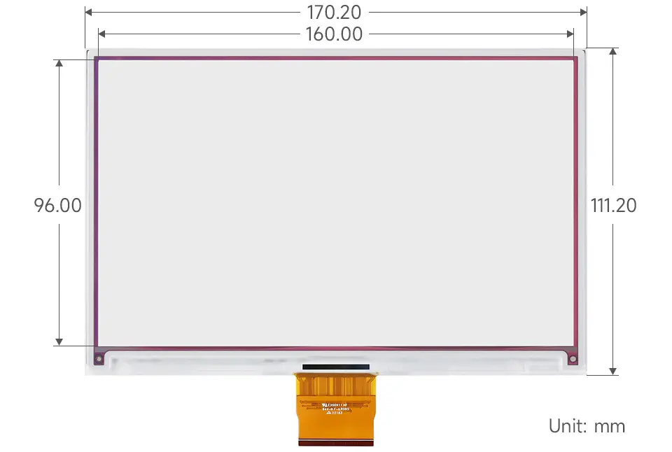 7.3inch ACeP 7-Color E-Paper E-Ink Display Module, 800x480, SPI