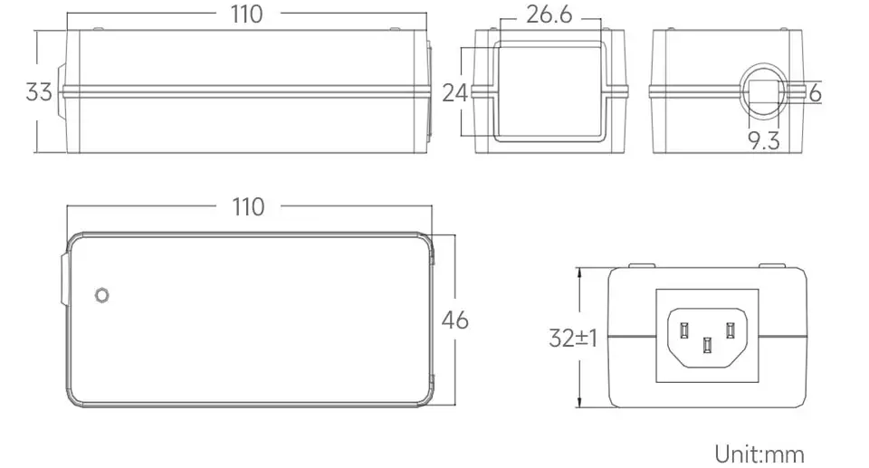 Adaptador de Fuente de Alimentación, 45W, 19V/2,37A, DE 5,5mm, DI 2,5mm, Enchufe de DC (EE.UU.)