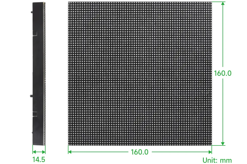 Panel de Matriz LED RGB Full-Color de Waveshare, 64x64 Píxeles, Brillo Ajustable