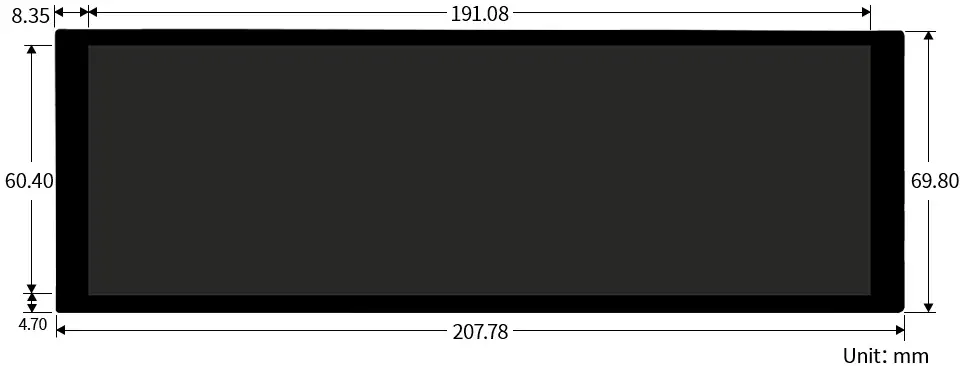 Écran tactile capacitif Waveshare 7,9 pouces pour interface RPi, 400x1280, IPS, DSI