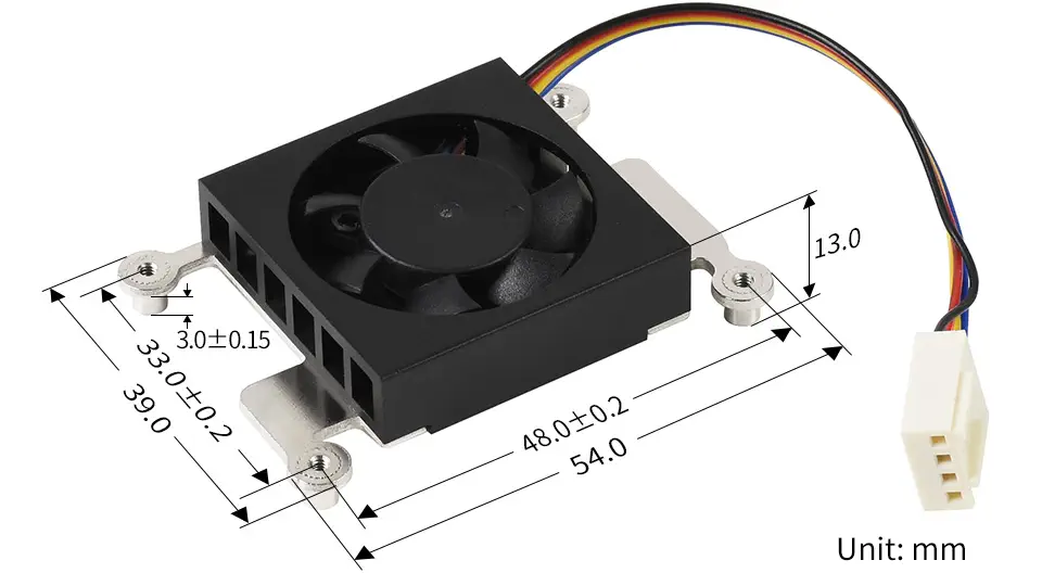 Waveshare Dedicated 3007 Cooling Fan for Raspberry Pi CM4, 5V Power