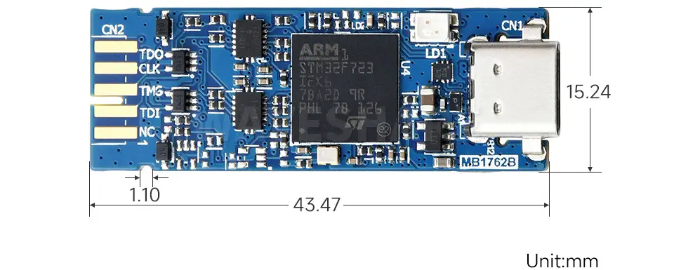 Depurador y Programador en Circuito para STM32 STLINK-V3MINIE de Waveshare