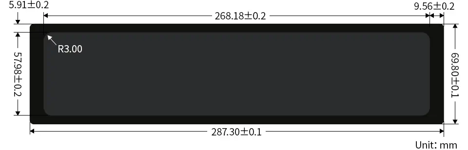 Pantalla Táctil Capacitiva de 11,9 pulg, 320x1480, IPS, Interfaz DSI Waveshare