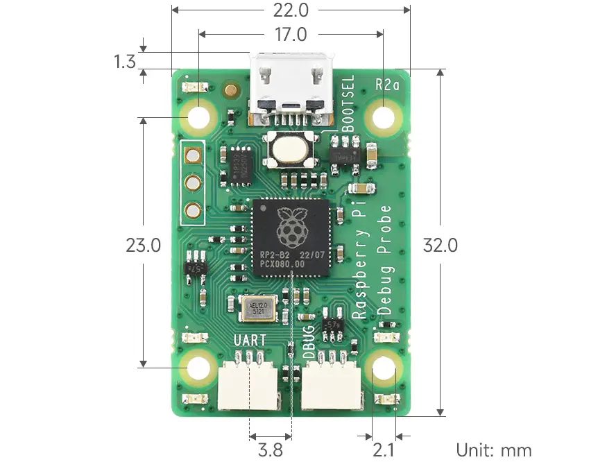 Kit de Depuración de Hardware, Sonda USB Original RPi, Diseñado para Pico, Basado en RP2040