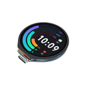 Tableau de développement Waveshare RP2040 avec écran tactile rond de 1,28 pouce, accéléromètre et gyroscope