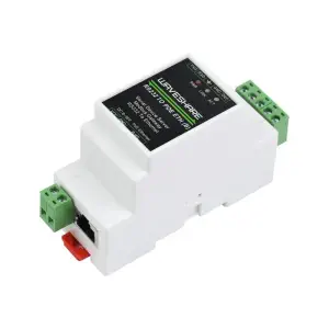 Servidor Serial Industrial, RS232 a RJ45 ETH, TCP/IP a Serial, Montaje en Riel, PoE