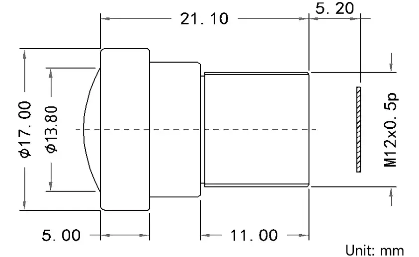 M12 Langes 25mm Brennweitenobjektiv, 5MP, Große Blende für RPi HQ Kamera