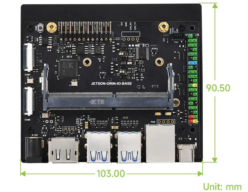 Placa de Desarrollo Jetson Orin Nano/NX Basada en Jetson Orin Nano & NX de Waveshare