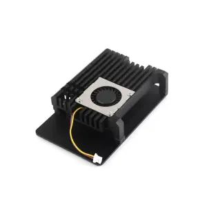 Boîtier Waveshare (H), Ventilateur Soufflant à Contrôle de Température pour RPi 5
