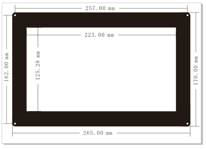 Pantalla LCD de 10,1" 1024x600 con HDMI y Carcasa
