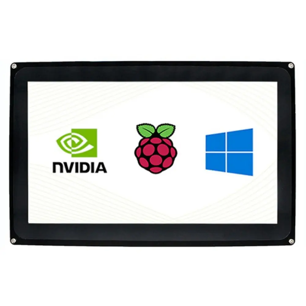 Waveshare Écran LCD Tactile Capacitif 10.1" avec boîtier, 1024×600, HDMI, Support de divers systèmes
