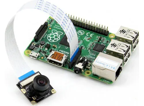 Module de Caméra Raspberry Pi (G) avec Objectif Fisheye – Cliquez pour agrandir