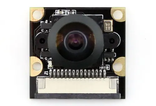 Raspberry Pi Camera Module w/ Fisheye Lens and Night Vision- Click to Enlarge