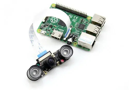 Raspberry Pi Camera Module w/ Fisheye Lens and Night Vision- Click to Enlarge