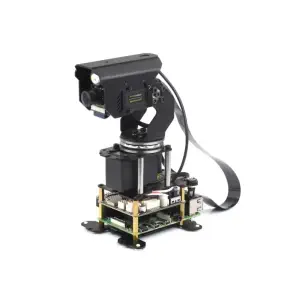 Waveshare Module caméra Pan-Tilt 2-Axes Haute-Traction Omnidirectionnel 360°, Extensible, Commandé par Servos Bus Série (EU)