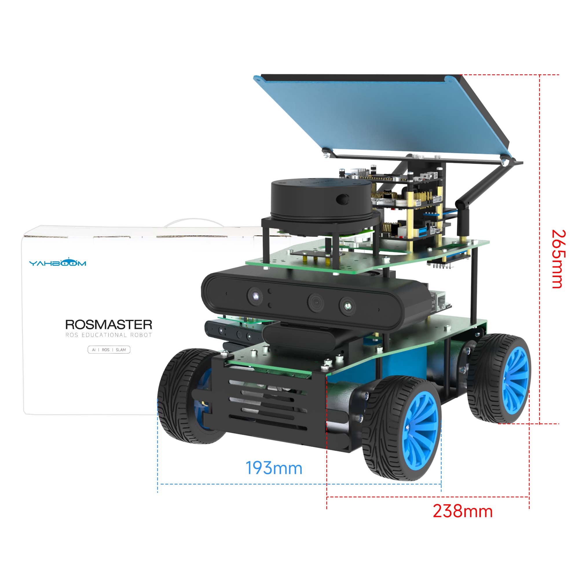 Yahboom Rosmaster X1 4WD Smart DIY ROS Car Kit for Jetson NANO 4GB